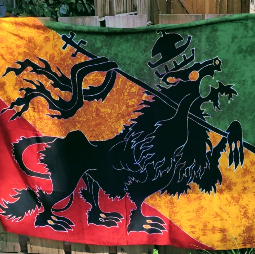 Rasta Lion of Judah Flag Tapestry